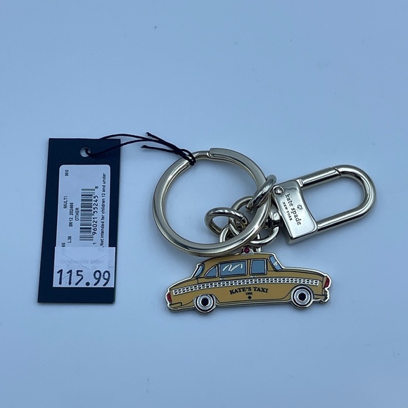 kate spade Accessories - BNWT RARE Kate Spade keychain fob dangling taxi yellow hard to find
